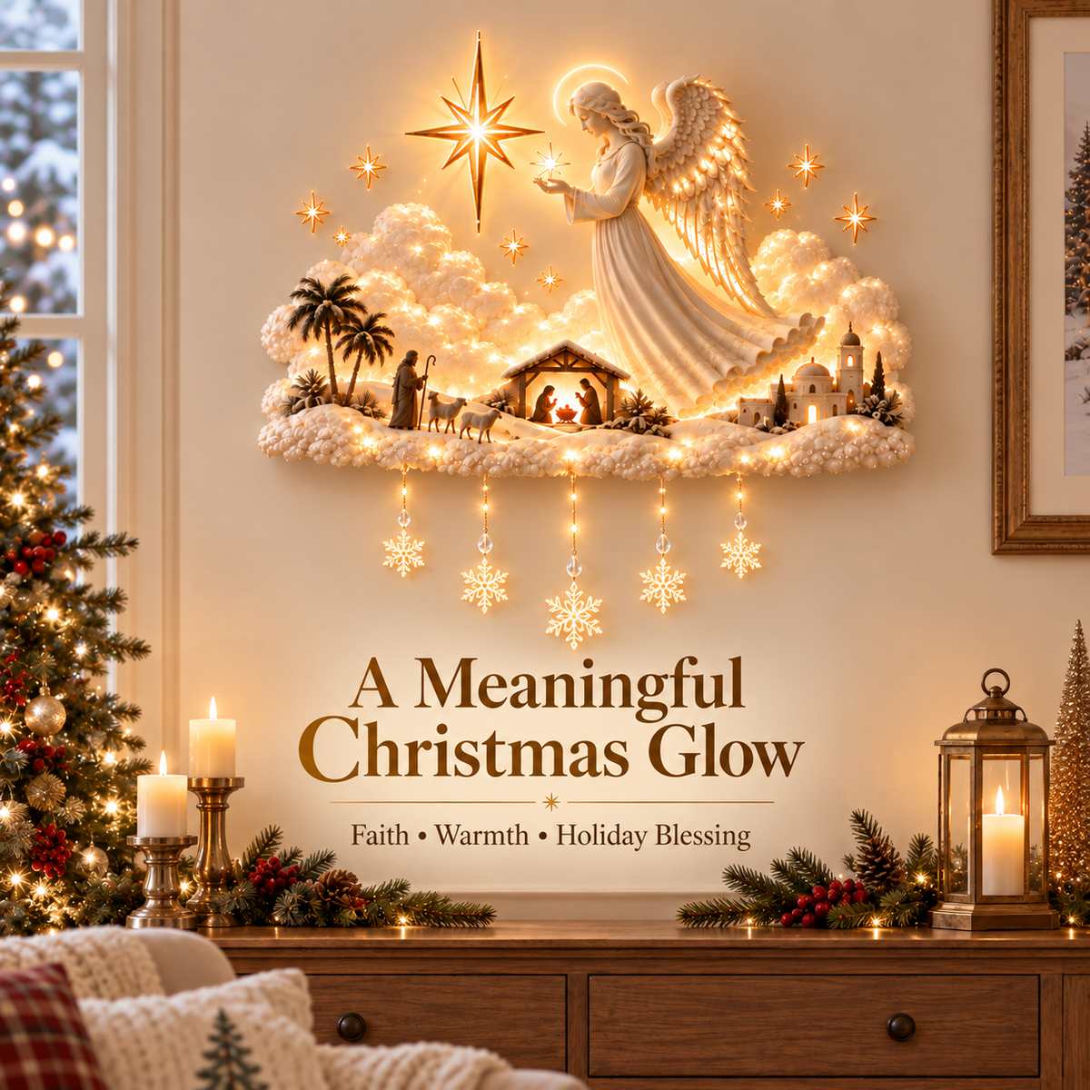 ✨ Wrapped in Angel Wings™ | Glowing Christmas Blessing