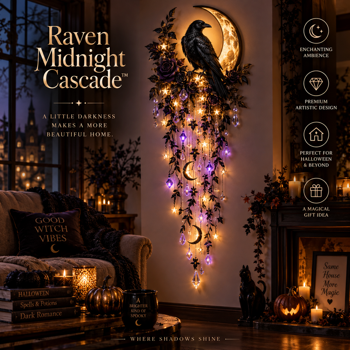 ✨🎃 LAST DAY 49% OFF | Enchanted Halloween Cascading Wall Lights 🕯️