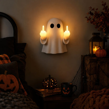 👻 HALLOWEEN MEGA SALE 50% OFF – Funny Middle Finger Ghost Night Light🖕