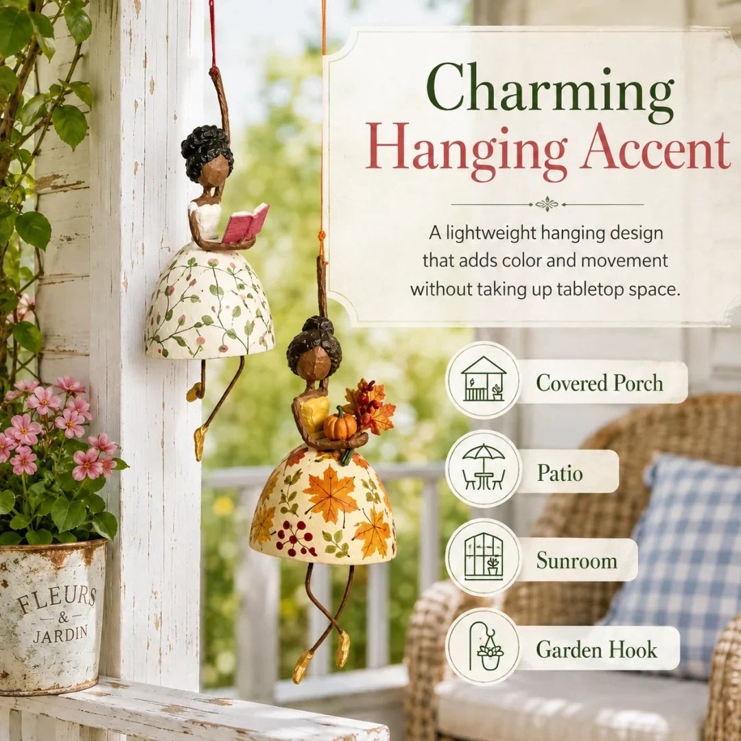 🌸💃 Whimsical Dancing Lady Hanging Decor – Colorful Floral Figurine for Home (📦Buy 2 Free Shipping)