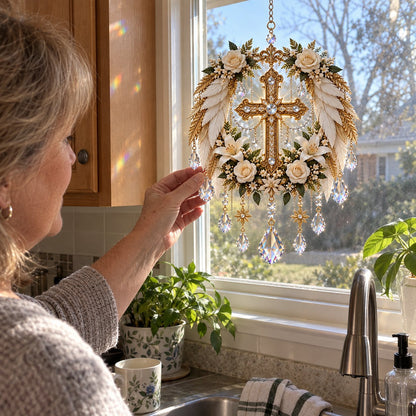 ✝️ Faith & Light Crystal Suncatcher – 5 Christian Window Designs ✨