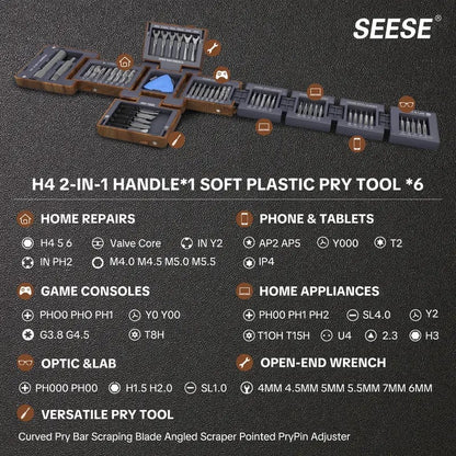 🧰 55-in-1 Magnetic Precision Screwdriver Set | Compact Repair Kit for Electronics & More