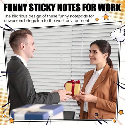 💼😂 12-Pack Sarcastic Office Sticky Notes – Funny Coworker Memo Pads & Hilarious Desk Gifts