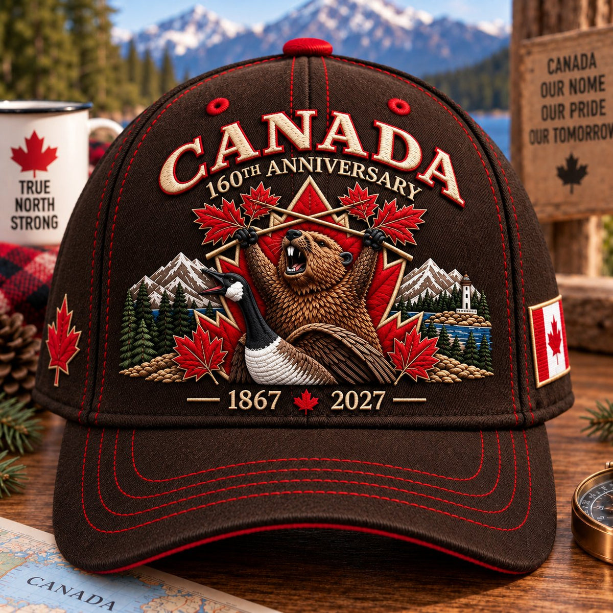 🔥 Last Day 50% OFF 🇨🇦 True North 160 | Canada Heritage Anniversary Cap 🍁