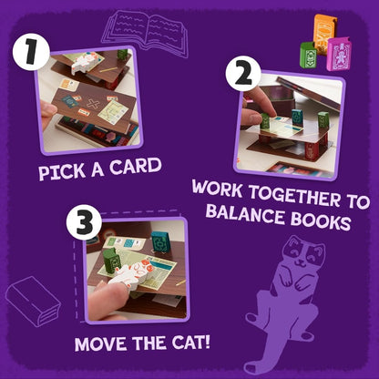 📚🎲Bookshelf Balance Stacking Game in Travel Tin