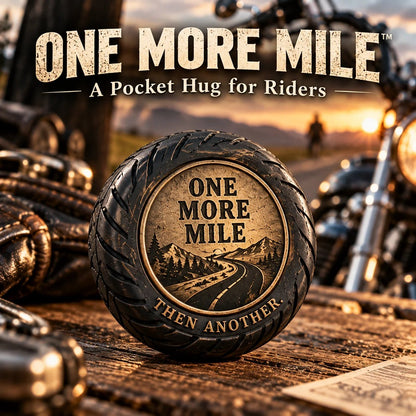 🏍️ 🛞 One More Mile Rider Pocket Hug – Ride Safe, Come Home Keepsake
