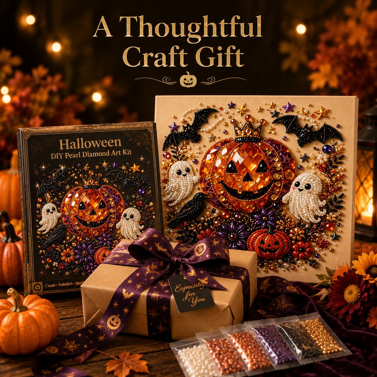 🔥LAST DAY 50% OFF 🎃👻 Halloween Gem Art Kit– Easy, Mess-Free DIY Fun