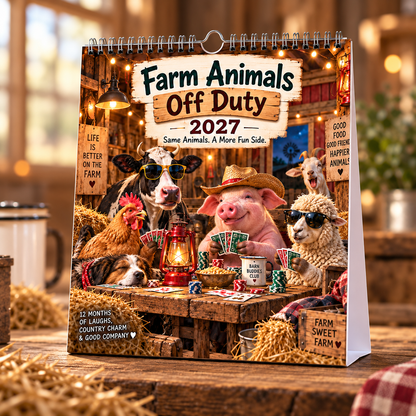 🐄 Farm Animals Off Duty 2027 – A Year of Barnyard Mischief Calendar 🌾