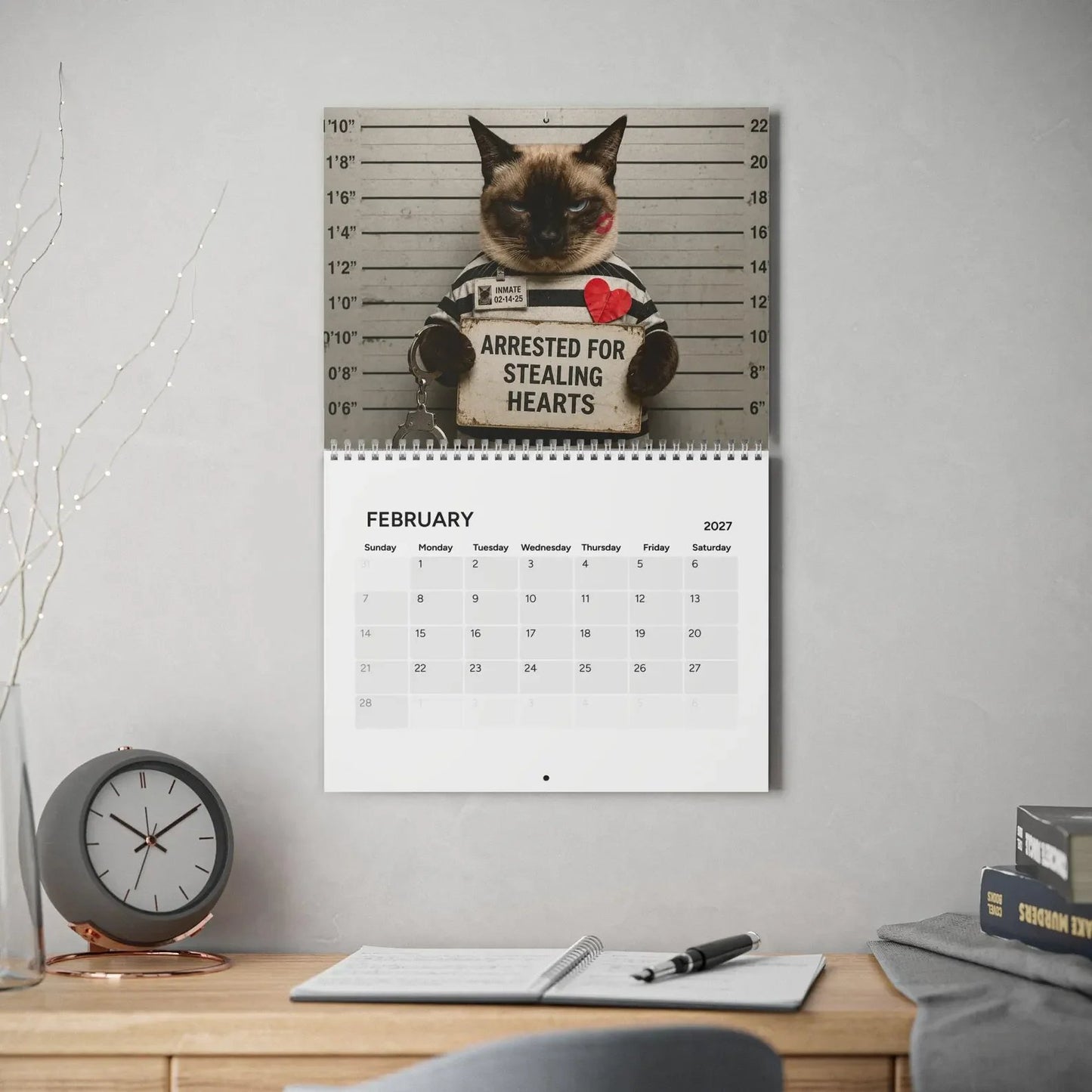 😂 Cat Mugshots 2027 Calendar | 12 Months of Feline Crimes & Chaos📅