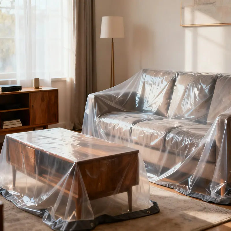 💧 Clear Waterproof PE Tarp – Transparent Heavy-Duty Outdoor Cover with Metal Grommets