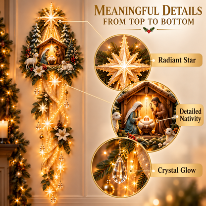 🎄 The Star Above Bethlehem | Glowing Nativity Wall Décor