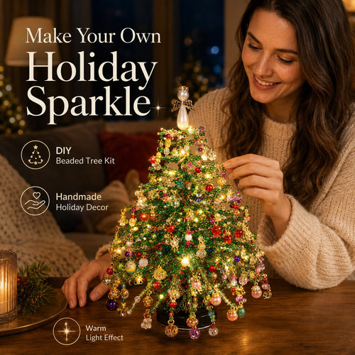 🎄✨ Handcrafted Crystal Christmas Tree DIY Kit – Create Holiday Magic