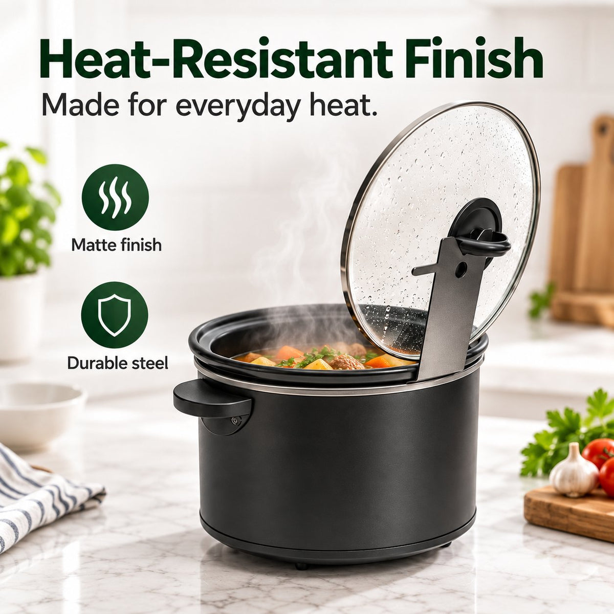 🍲 Hands-Free Cooker Lid Holder – No-Mess Countertop Organizer