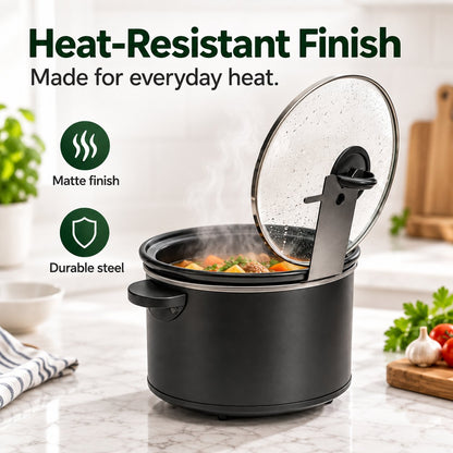 🍲 Hands-Free Cooker Lid Holder – No-Mess Countertop Organizer