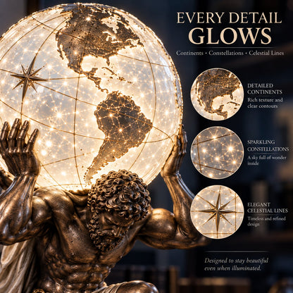 🌍 Atlas Glow World Sphere Lamp 🌌✨