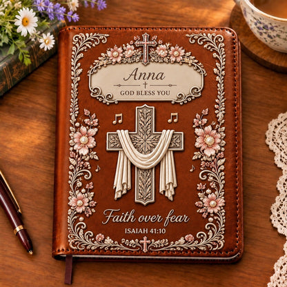 ✝️ Faith Over Fear Personalized Prayer Journal | Your Name, Your Faith, Your Story