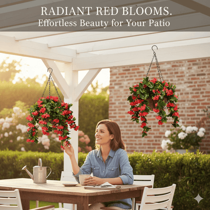 ✈️Free Shipping🌺Faux Crepe Myrtle Hanging Baskets – Ultra-Realistic🌸✨