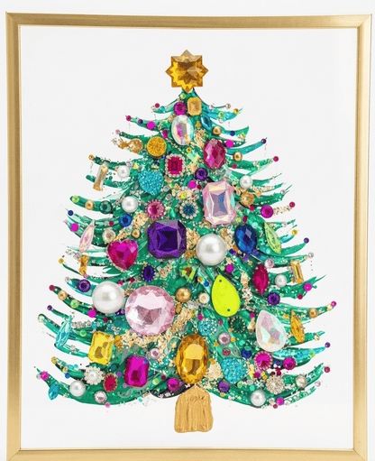 🎄 Gemstone Christmas Tree Stained Glass Art — Bring Magical Christmas Sparkle Into Your Home ✨