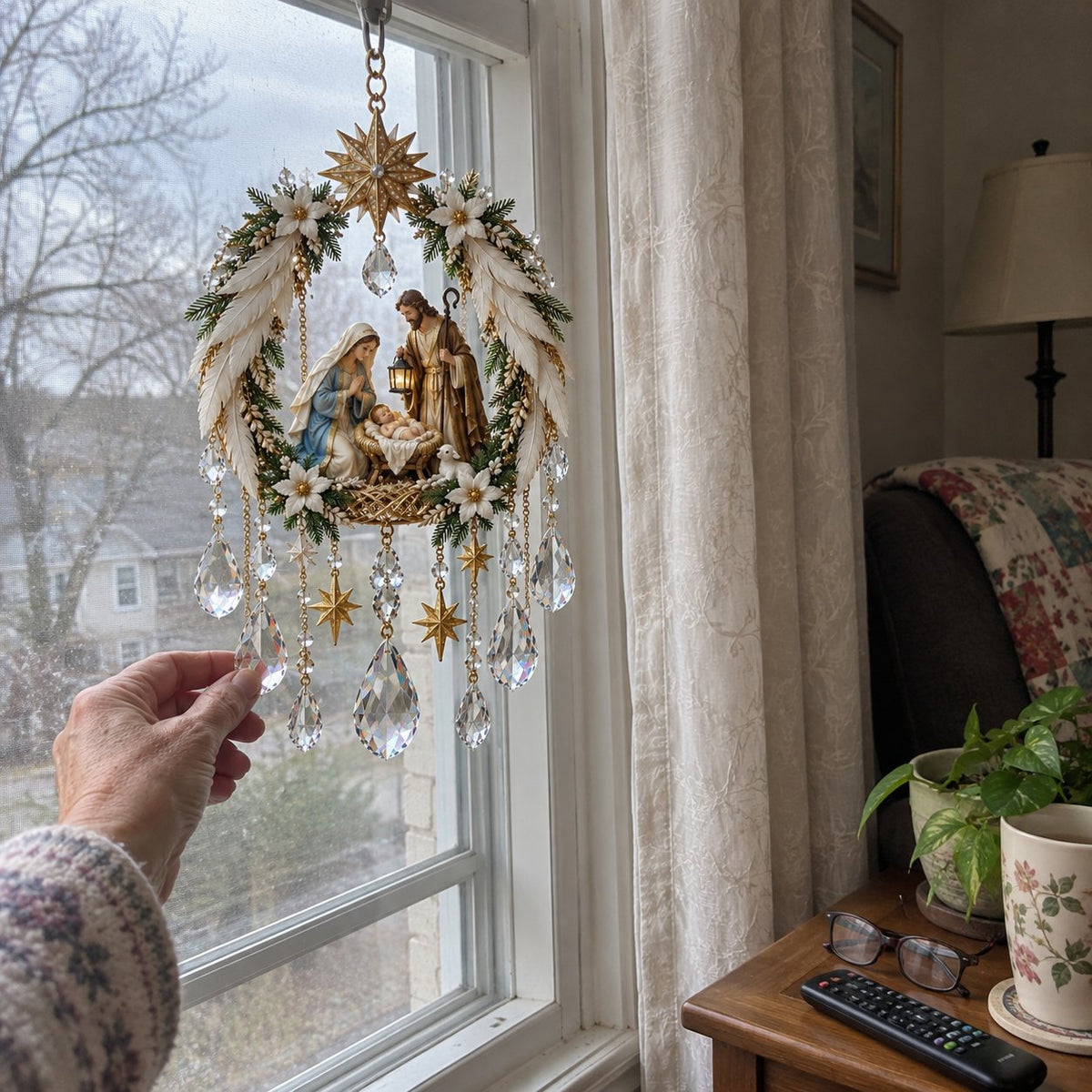 ✝️ Faith & Light Crystal Suncatcher – 5 Christian Window Designs ✨