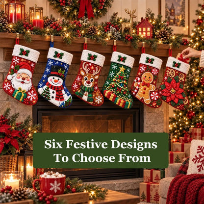 🎄 Sparkle & Stitch Christmas Stocking Kit | 6 Diamond Art Designs ✨