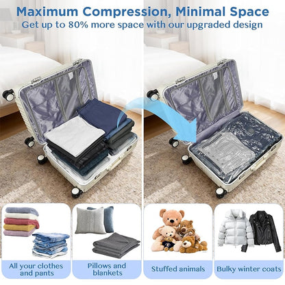 🎁Last day 49% OFF 🧳 Travel Space Saver Vacuum Bag Set with Cordless Pump