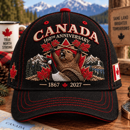 🔥 Last Day 50% OFF 🇨🇦 True North 160 | Canada Heritage Anniversary Cap 🍁