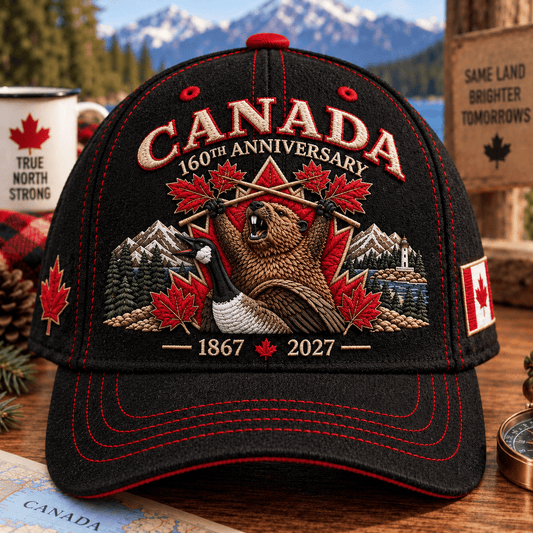 🔥 Last Day 50% OFF 🍁 Canada 160th Anniversary Heritage Cap – 160 Years Strong, Forever Proud 🇨🇦🧢