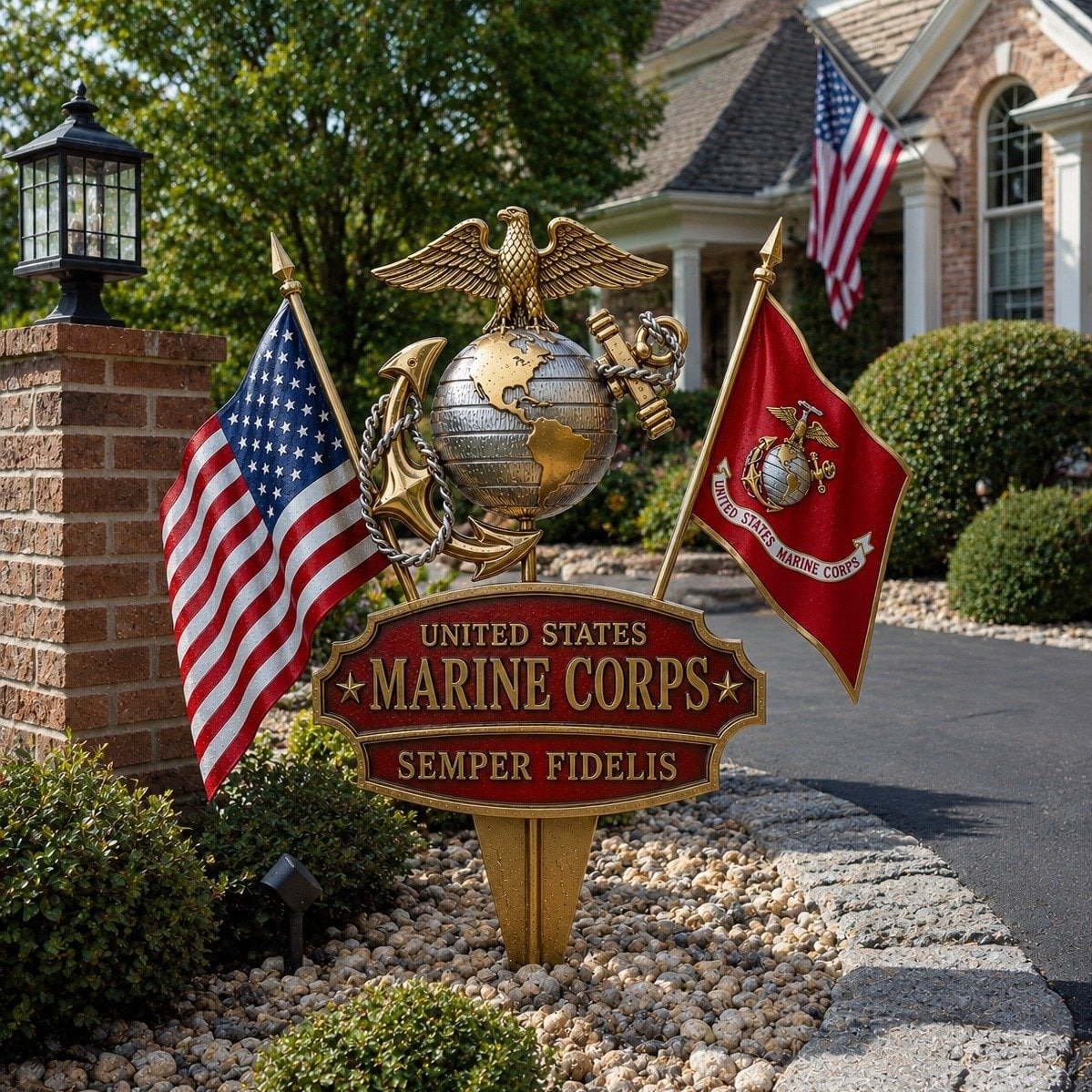 🏆Last Day Promo: 49% OFF 🎖️Semper Fidelis US Marine Corps Garden Stake✈️Buy 2 Free Shipping Today!