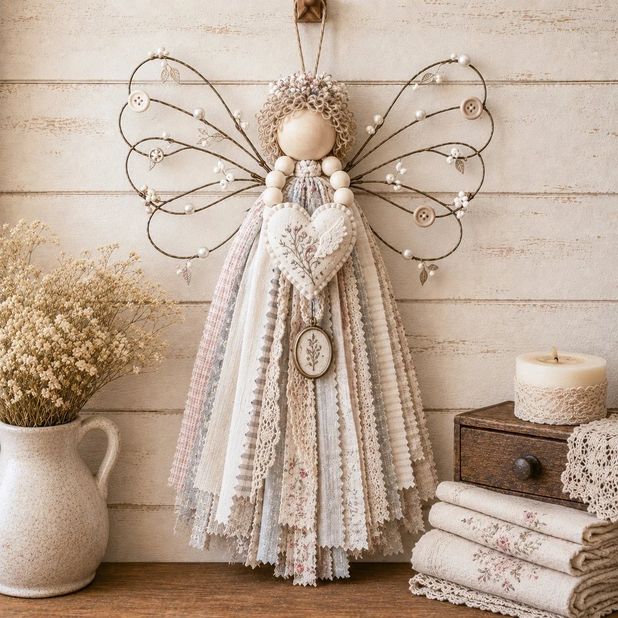 💥Last Day 49% OFF - 🪽 Angel Fabric Hanging DIY Kit