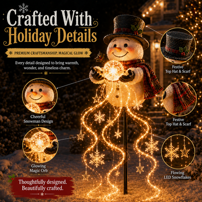 ❄️49% OFF🎄 Snowman Magic Fountain™-Flowing Snowflake LED Christmas Garden Light