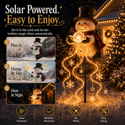 ❄️49% OFF🎄 Snowman Magic Fountain™-Flowing Snowflake LED Christmas Garden Light