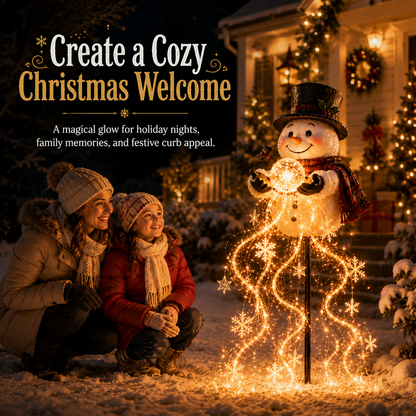 ❄️49% OFF🎄 Snowman Magic Fountain™-Flowing Snowflake LED Christmas Garden Light