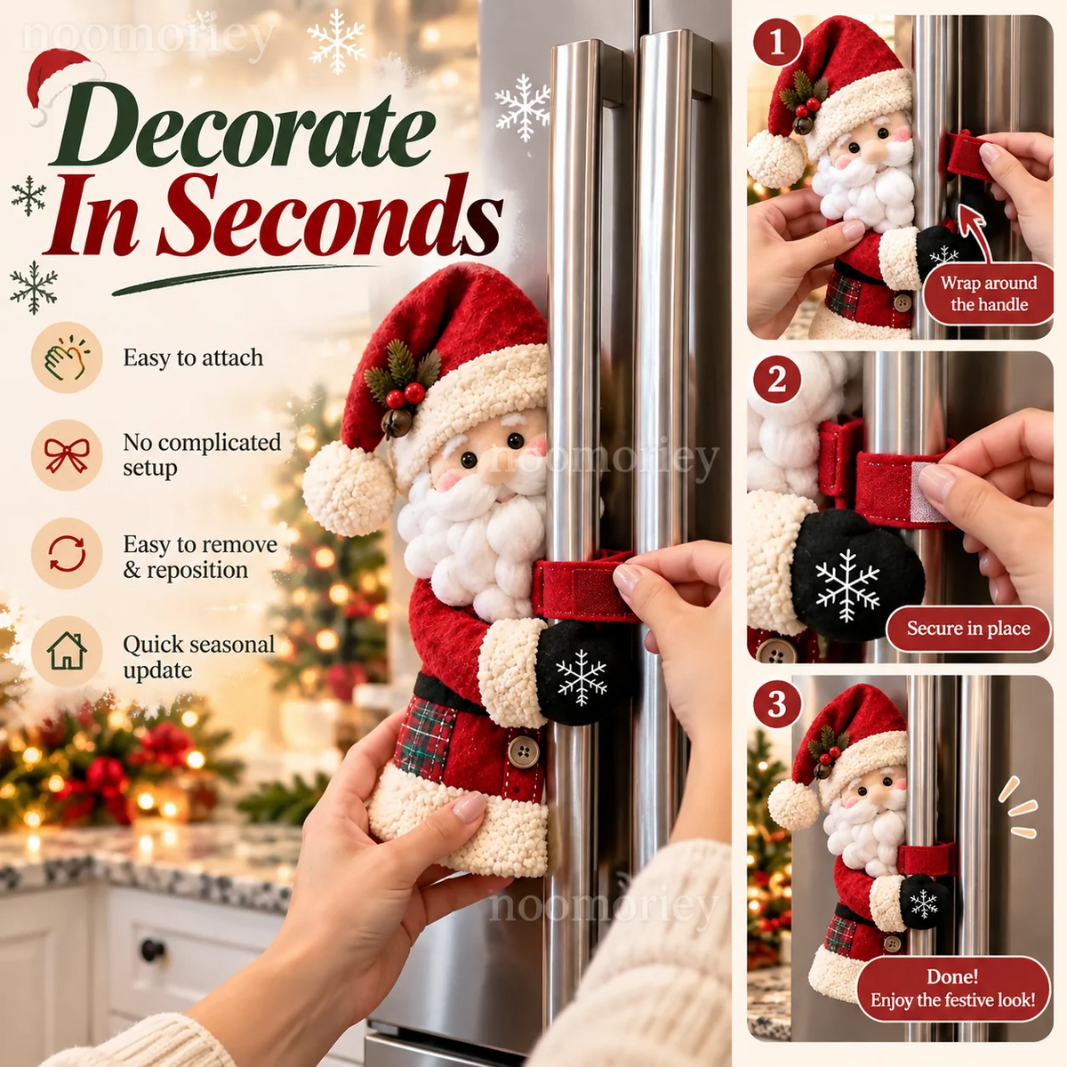 🎄 Christmas Handle Huggers – Festive Character Décor Set of 2