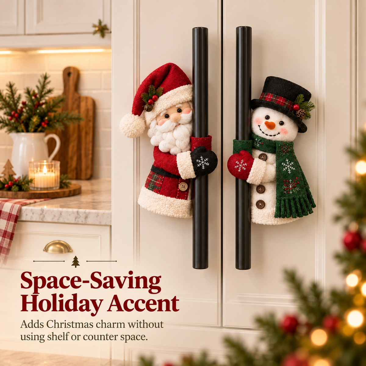 🎄 Christmas Handle Huggers – Festive Character Décor Set of 2