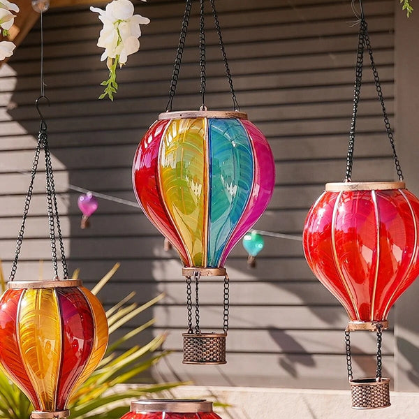 🎁 Free Shipping 🔥Solar Cool Flame XL Hanging Rainbow Balloon Lantern
