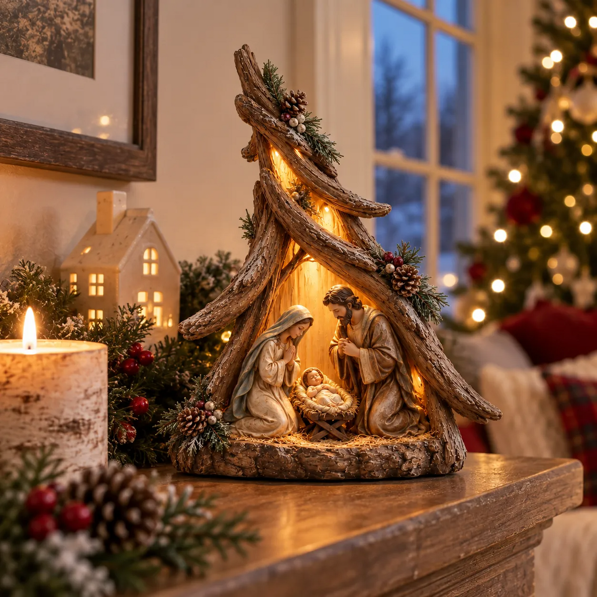 ✨ Holy Night Keepsake Trees™ | Lighted Nativity Christmas Decor