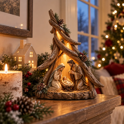 ✨ Holy Night Keepsake Trees™ | Lighted Nativity Christmas Decor