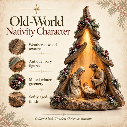 ✨ Holy Night Keepsake Trees™ | Lighted Nativity Christmas Decor