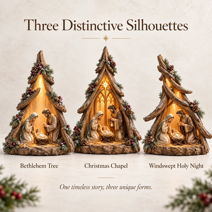 ✨ Holy Night Keepsake Trees™ | Lighted Nativity Christmas Decor
