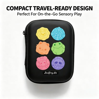 🐾 Cute Character Magnetic Silicone Balls Quiet Sensory Fidget 6‑Pack