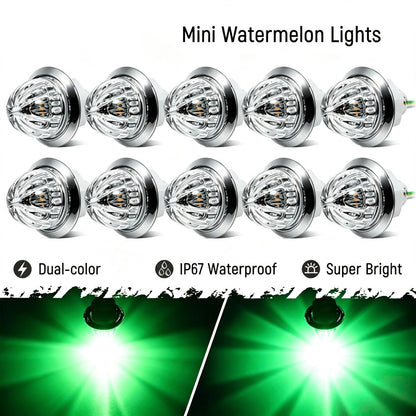 LED Watermelon Side Marker Lights 12V-24V Truck Trailer