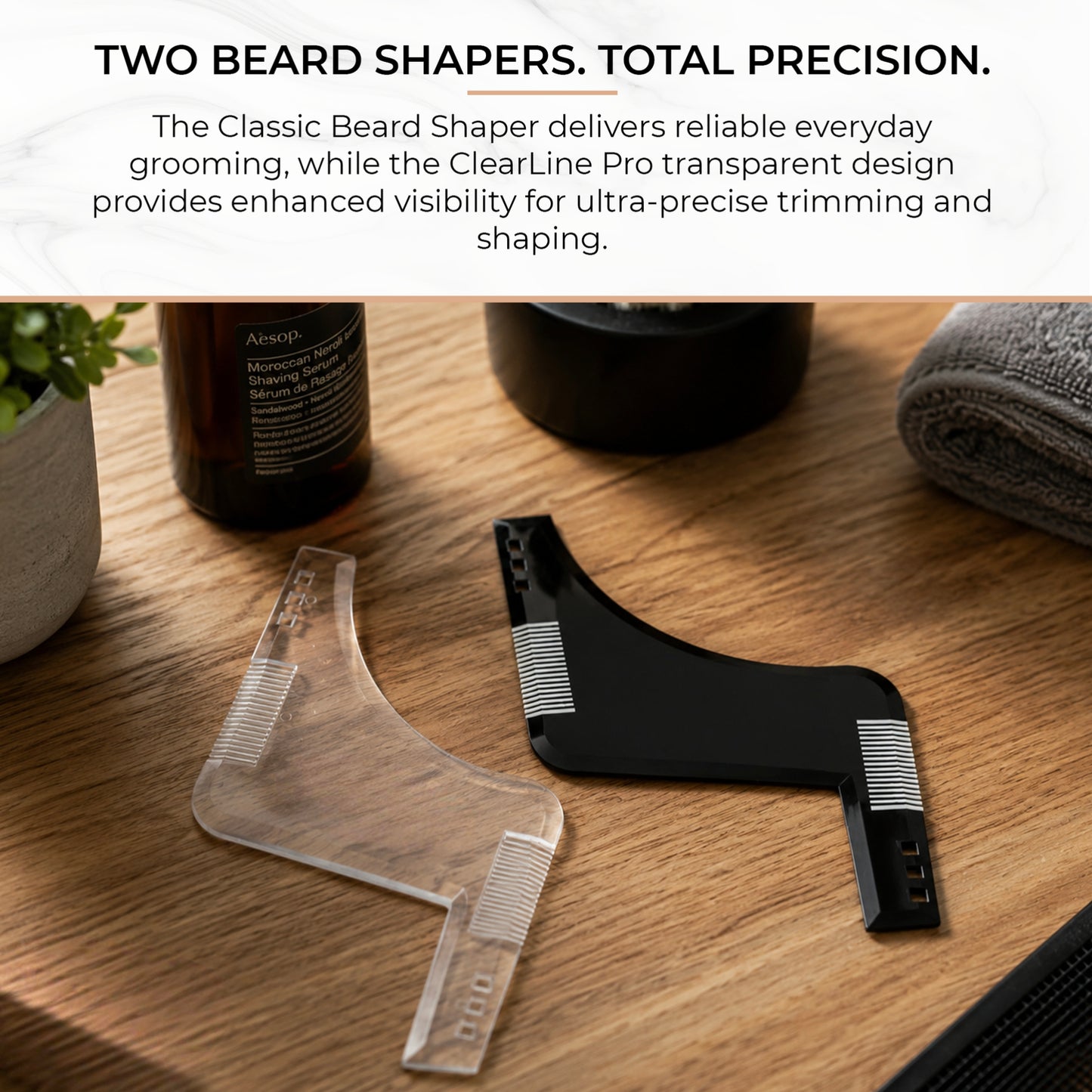 2 Pack Multi-Style Beard Shaping Template Tool