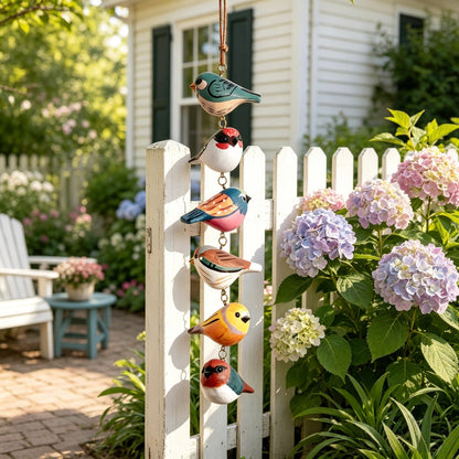 🐦 Hand Painted Wooden Bird Hanging Ornament🌿Rustic Farmhouse Garden Decor