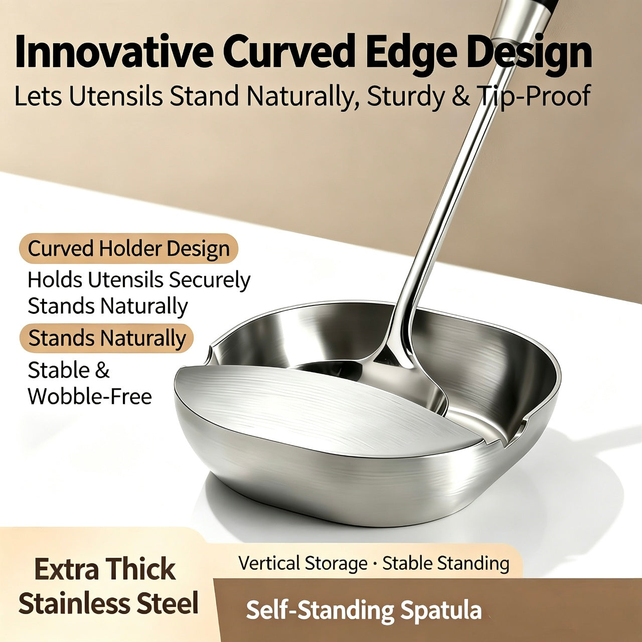 🥳2026 HOT SALE🏡🍳 Premium Thickened Stainless Steel Spoon Rest