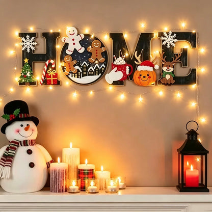 🔥Most Popular in 2026🎄Heritage Christmas Holiday Wooden HOME Sign