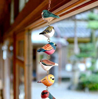 🐦 Hand Painted Wooden Bird Hanging Ornament🌿Rustic Farmhouse Garden Decor