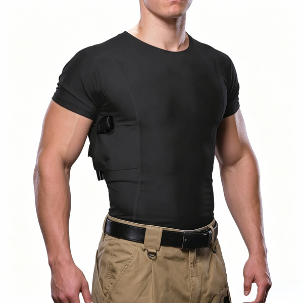 🎯 Stealth Carry Concealed Carry Tee – Dual Built-In Holster Shirt