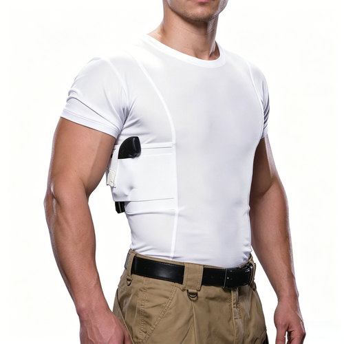 🎯 Stealth Carry Concealed Carry Tee – Dual Built-In Holster Shirt