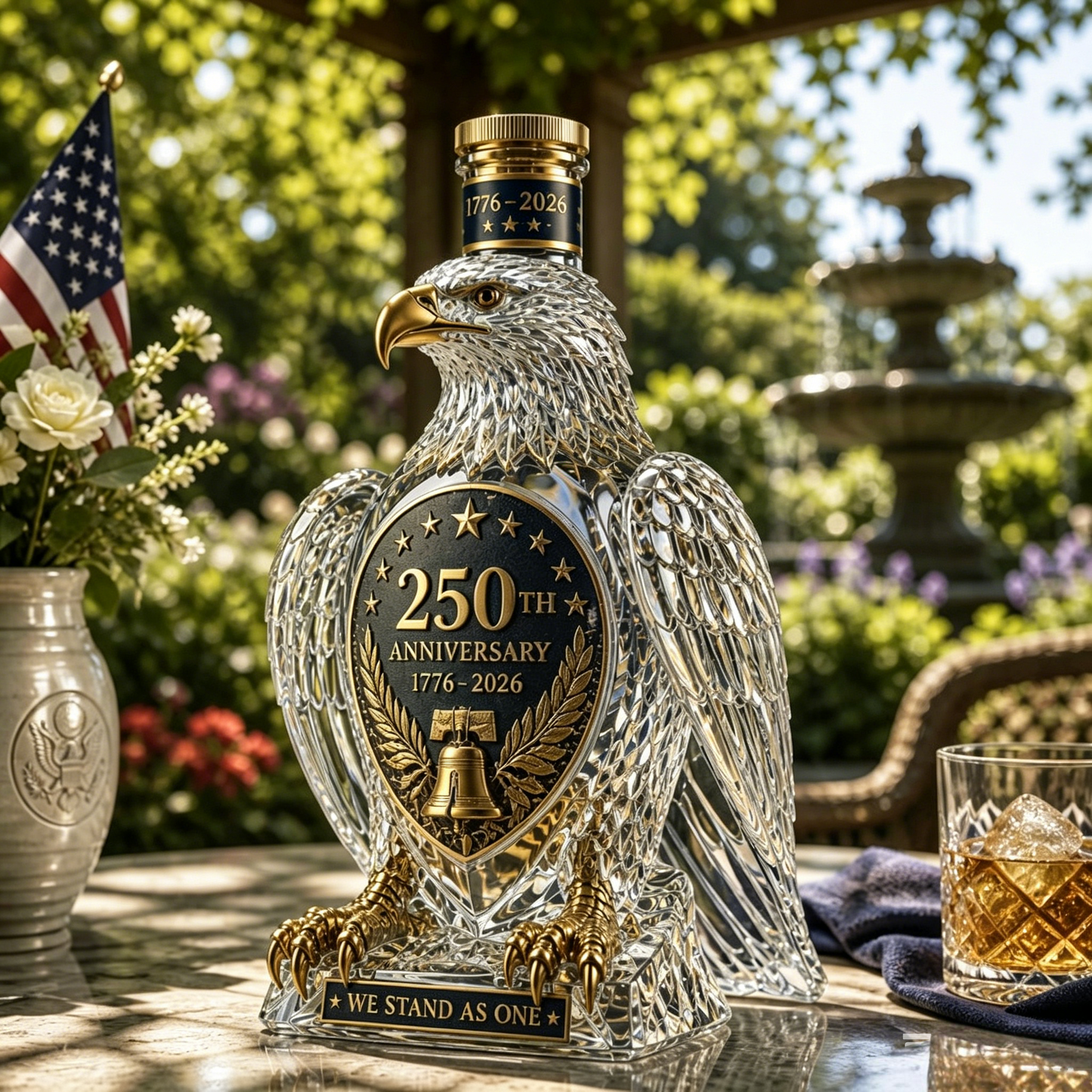 🎉🦅🇺🇸 America 250 Patriotic Eagle Collector Bottle