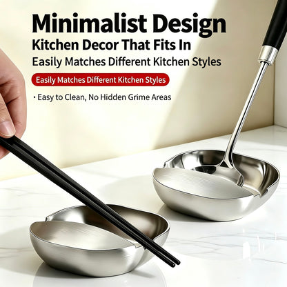 🥳2026 HOT SALE🏡🍳 Premium Thickened Stainless Steel Spoon Rest